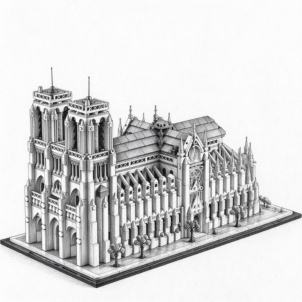 Baby Products Toys - Popular toys, world-famous attractions, Notre Dame