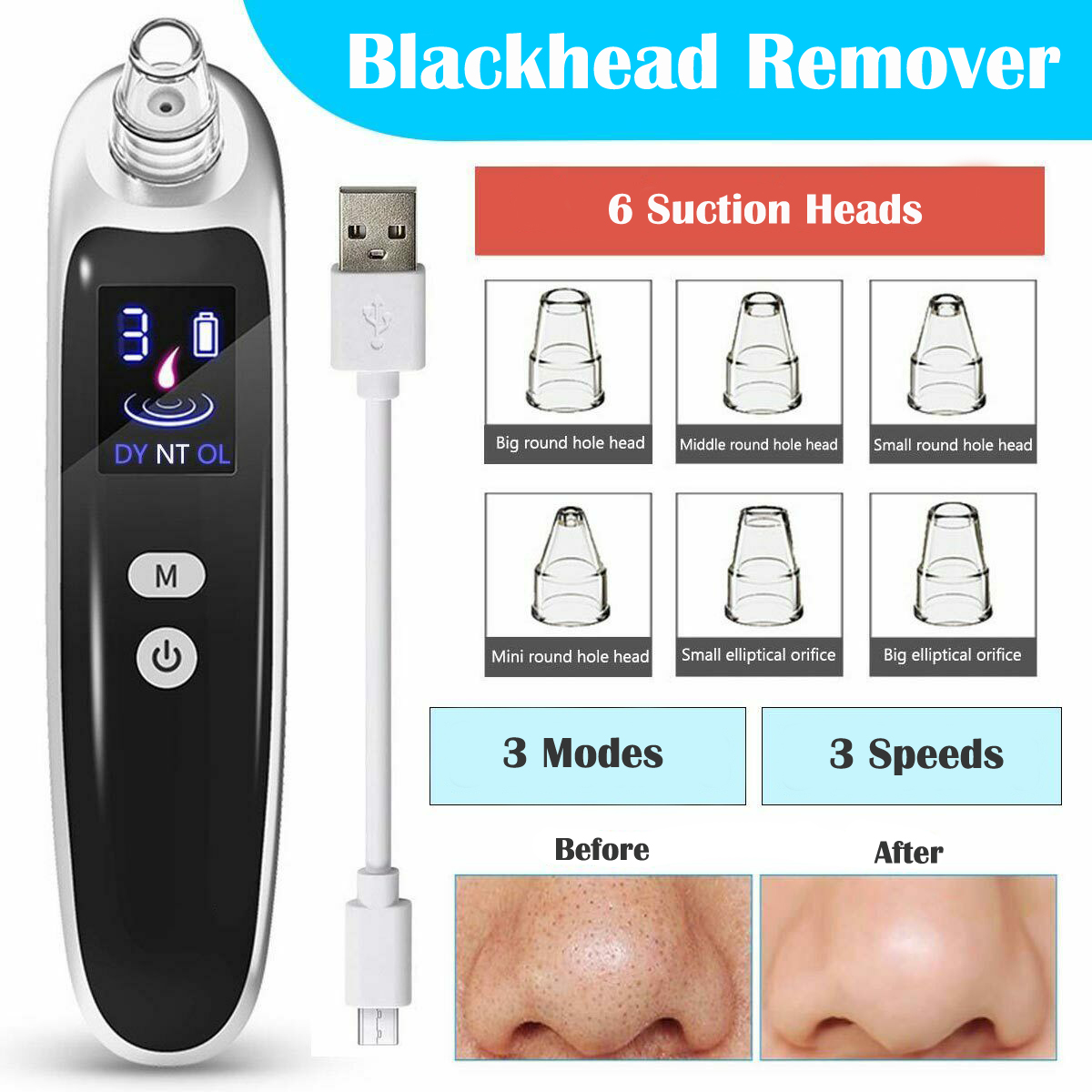 Nasal Aspirator - Electric Blackhead Remover Deep Cleansing Pore